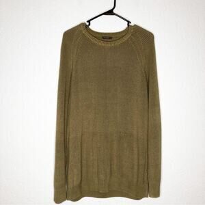 J Mclaughlin mens golden tan brown cotton sweater size Extra Large XL